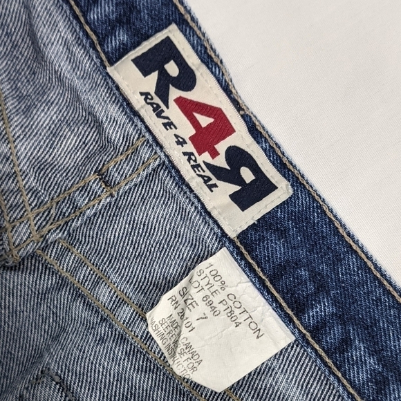 Y2K R4R Wide Leg Dark Wash Low Rise Flare Vintage Jeans - Picture 5 of 10